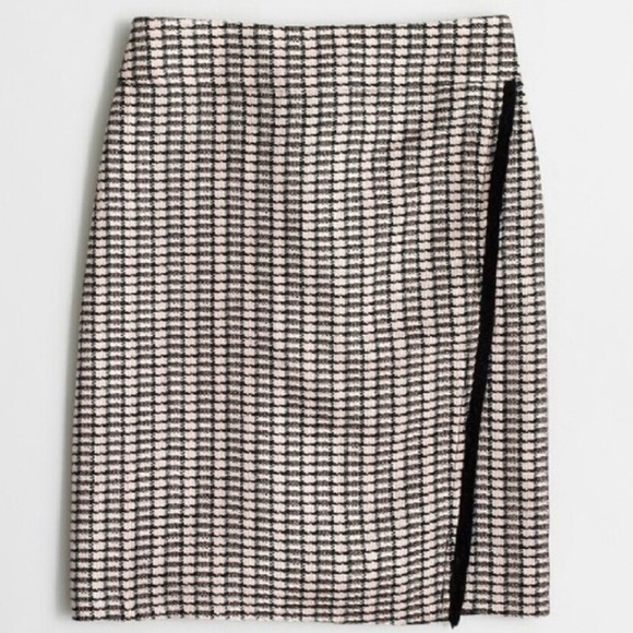 J.CREW FAUX WRAP TWEED SKIRT - Picture 1 of 11